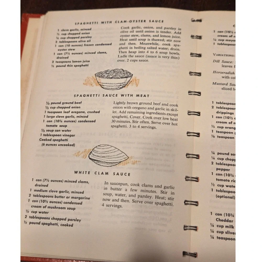 Campbell Cooking With Soup Cookbook 1968 Red Spiral Bound Vintage Recipes